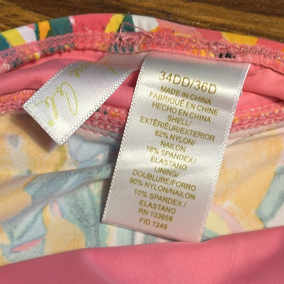 Size 34 DD/36 D Anne Cole Twist front tankini top- floral - Picture 3 of 6